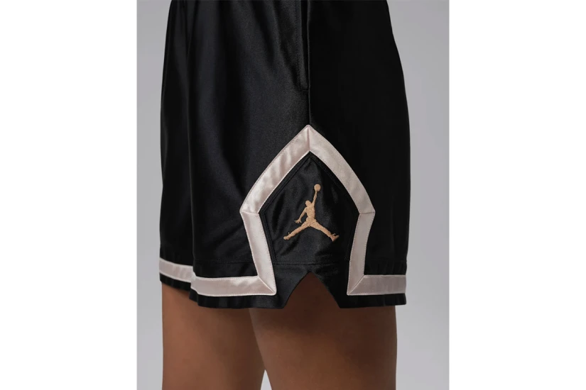 Jordan Sport Dri-FIT Diamond Γυναικεία Μπασκετική Βερμούδα Μαύρη, Εκρού, Χρυσή