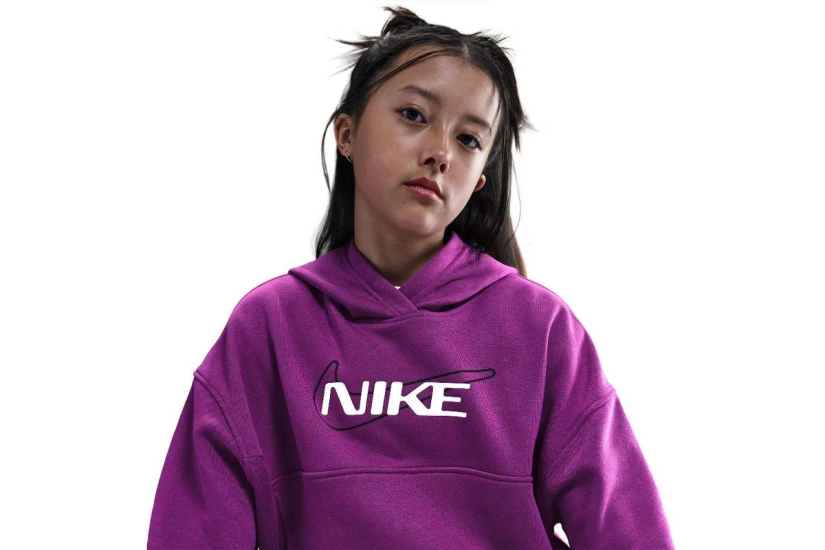 Nike Sportswear Club Fleece Παιδικό Φούτερ με Κουκούλα Μωβ