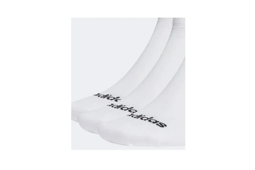 Adidas Performance Thin Linear Κάλτσες Μέχρι τον Αστράγαλο Λευκές 3 Τεμάχια