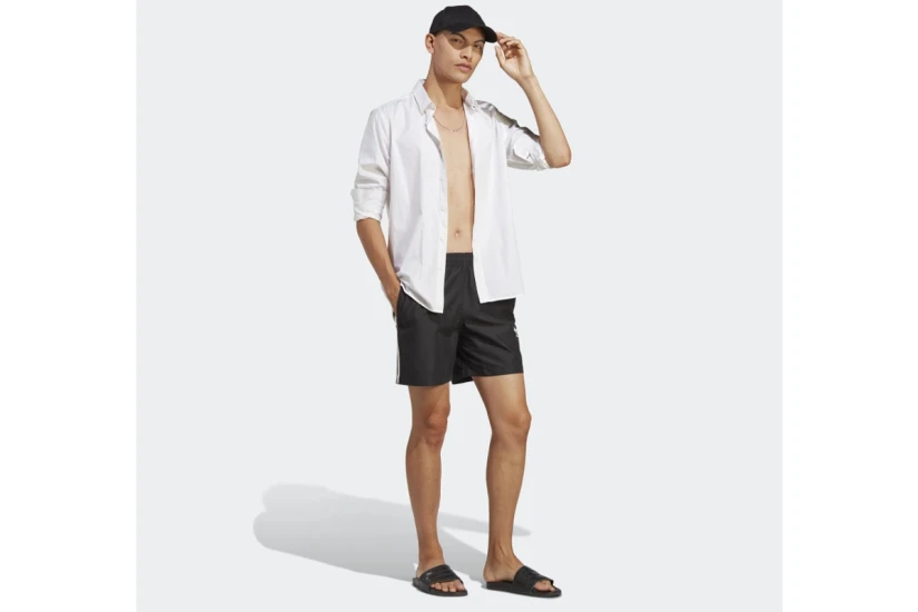 Adidas Originals Adicolor 3-Stripes Ανδρικό Μαγιό Σορτς Μαύρο
