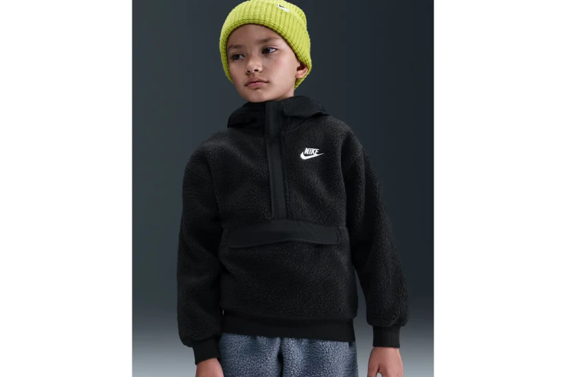 Nike Sportswear Club Fleece Club Παιδικό Φούτερ με Κουκούλα Μαύρο