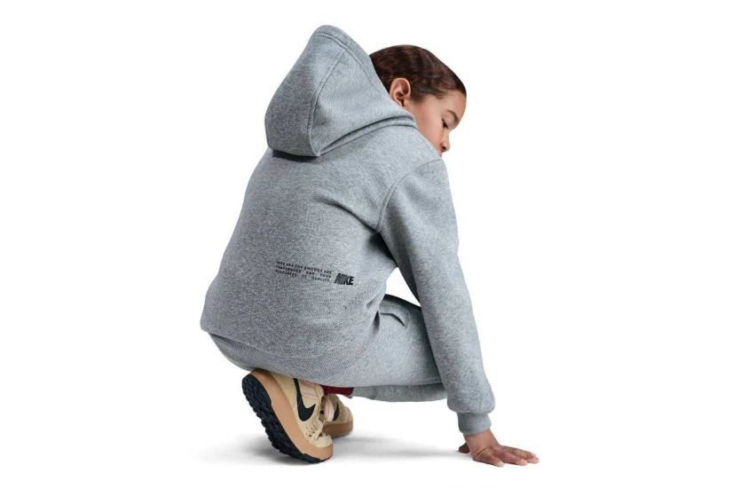 Nike Sportswear Club Fleece Παιδικό Φούτερ με Κουκούλα Γκρι