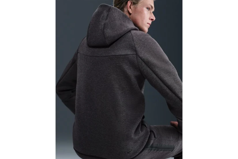 Nike Tech Fleece Windrunner Ανδρική Ζακέτα με Κουκούλα Γκρι Σκούρο