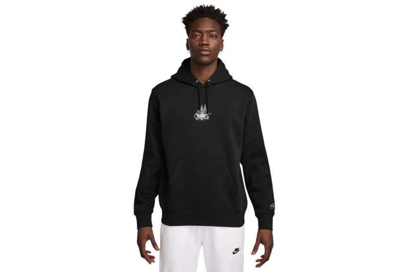 Nike Sportswear Club Fleece Ανδρικό Φούτερ με Κουκούλα Μαύρο