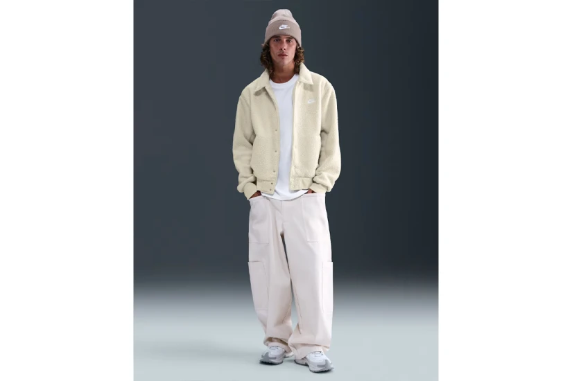 Nike Sportswear Club Fleece Coaches Ανδρικό Jacket Εκρού