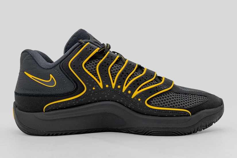 Nike KD18 Ανδρικά Μπασκετικά Παπούτσια Μαύρα, Κίτρινα, Γκρι Σκούρο
