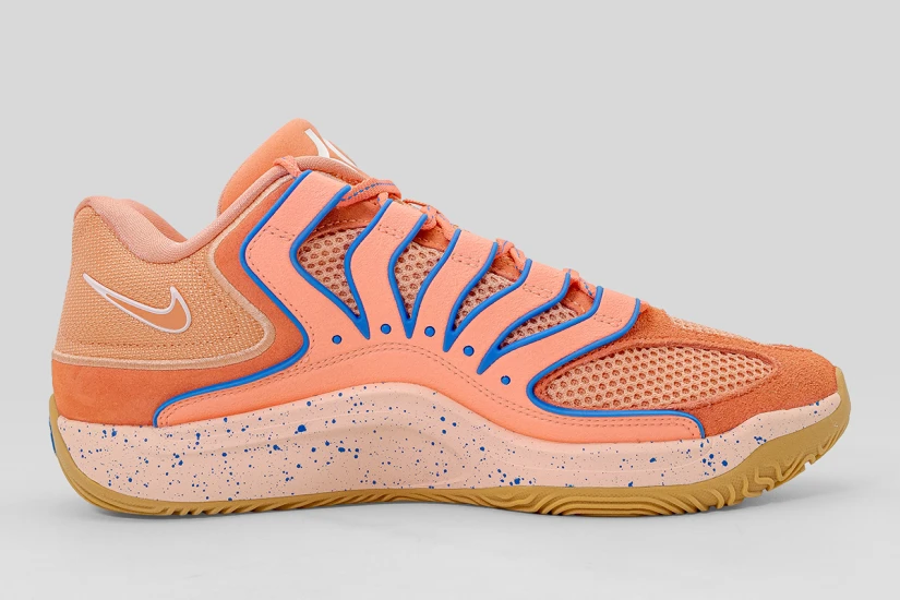 Nike KD18 Ανδρικά Μπασκετικά Παπούτσια Κοραλλί, Σομόν, Μπλε