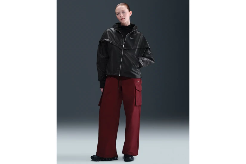 Nike Sportswear Windrunner Shine Γυναικείο Αντιανεμικό Μπουφάν Μαύρο