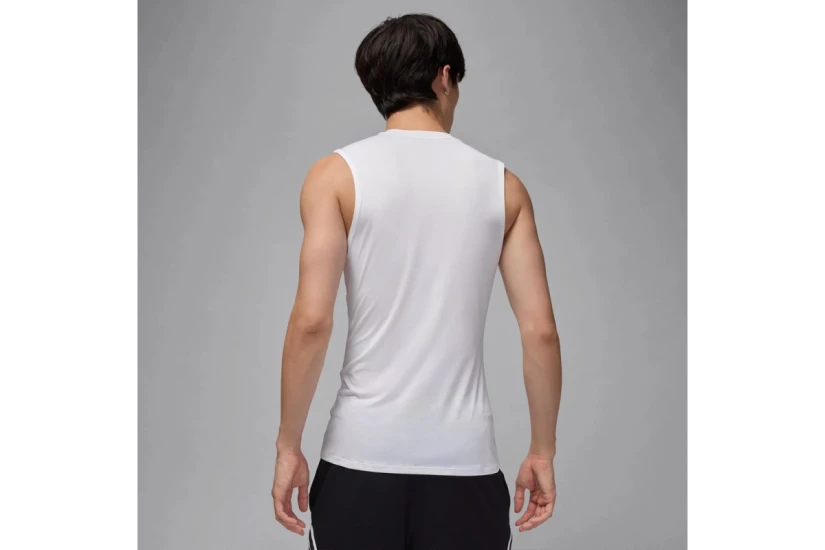 Jordan Sport Dri-FIT Base Layer Ανδρική Αμάνικη Μπλούζα Λευκή