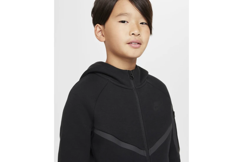 Nike Sportswear Tech Fleece Παιδική Ζακέτα με Κουκούλα Μαύρη