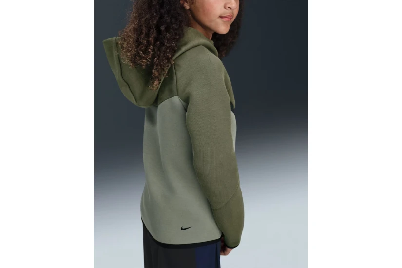 Nike Sportswear Tech Fleece Παιδική Ζακέτα με Κουκούλα Χακί