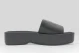 Calvin Klein Amelia Leather Platform Sliders Γυναικεία Σανδάλια Μαύρα
