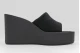 Calvin Klein Melia - Canvas Platform Wedge Γυναικεία Σανδάλια Μαύρα