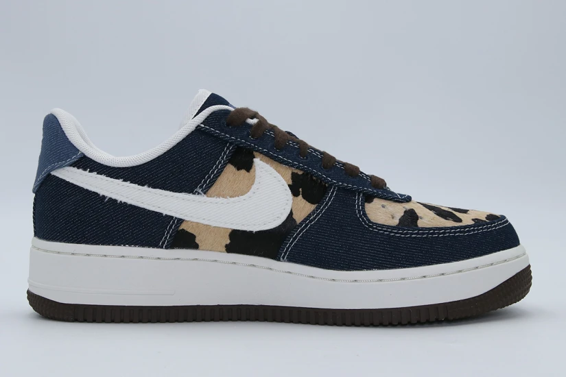Nike Air Force 1 07 Unisex Sneakers Denim, Μπεζ, Εκρού, Καφέ