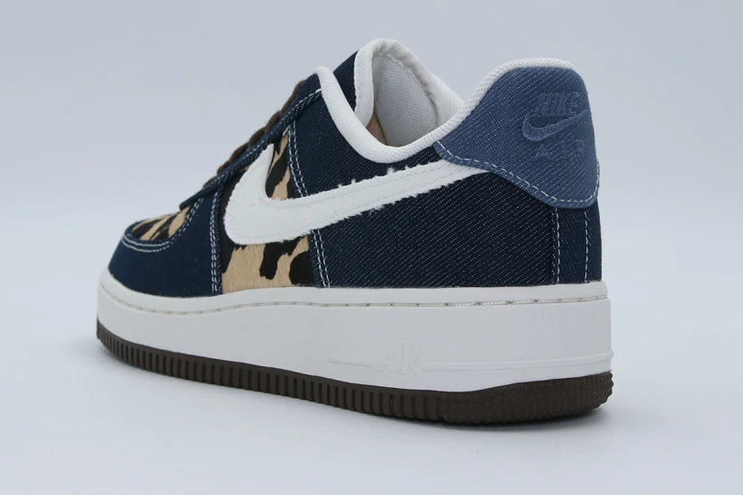Nike Air Force 1 07 Unisex Sneakers Denim, Μπεζ, Εκρού, Καφέ