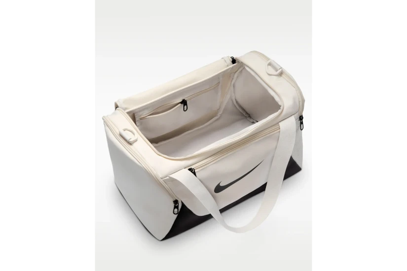 Nike Brasilia Αθλητικός Σάκος Εκρού, Μαύρος 24L