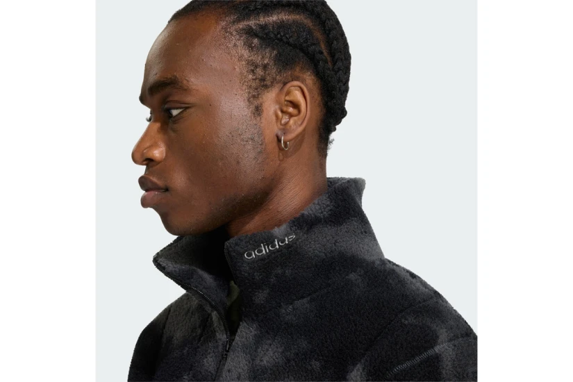 Adidas Originals Camo Polarfleece Ανδρική Ζακέτα Fleece Μαύρο, Γκρι Σκούρο