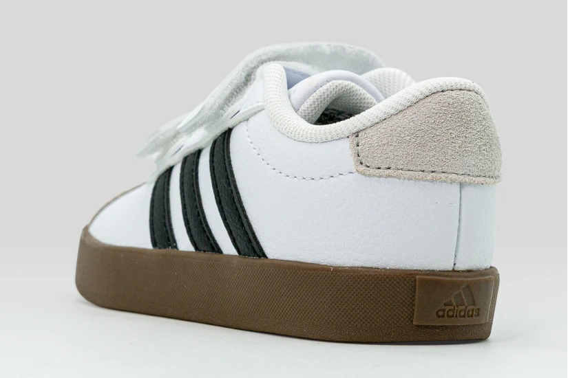 Adidas VL Court 3.0 Βρεφικά Sneakers Λευκά, Μαύρα, Μπεζ, Καφέ