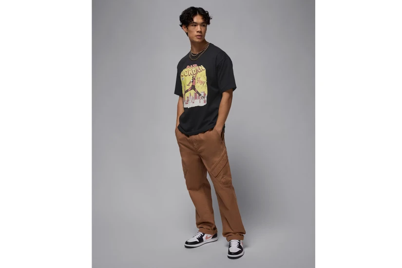 Jordan Comic Ανδρικό Κοντομάνικο T-Shirt Μαύρο