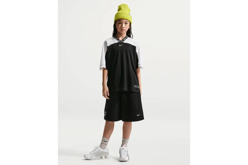 Nike Sportswear Dri-FIT Παιδικό Jersey T-Shirt Μαύρο, Λευκό