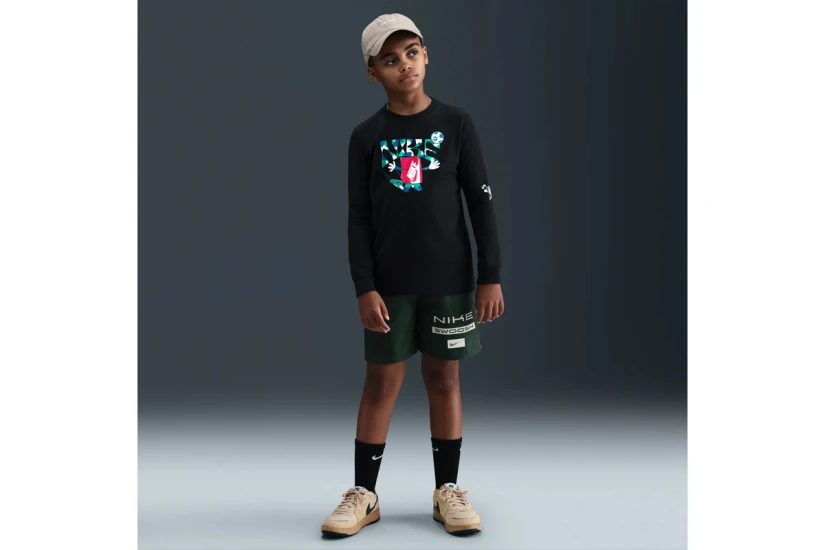 Nike Sportswear Παιδική Μακρυμάνικη Μπλούζα με Λαιμόκοψη Μαύρη