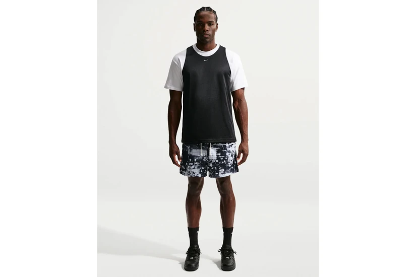 Nike Standard Issue Dri-FIT Mesh Ανδρική Μπασκετική Βερμούδα Μαύρη, Λευκή, Εκρού