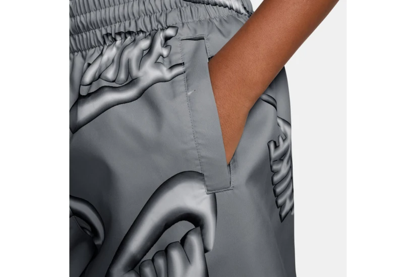 Nike Sportswear Club Woven Παιδικό Αθλητικό Σορτς Γκρι Σκούρο, Λευκό