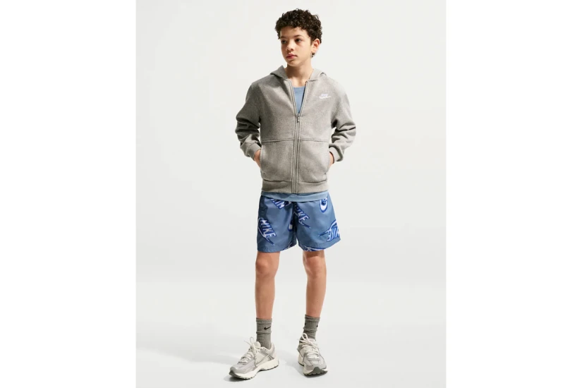 Nike Sportswear Club Woven Παιδικό Αθλητικό Σορτς Ραφ, Μπλε, Λευκό