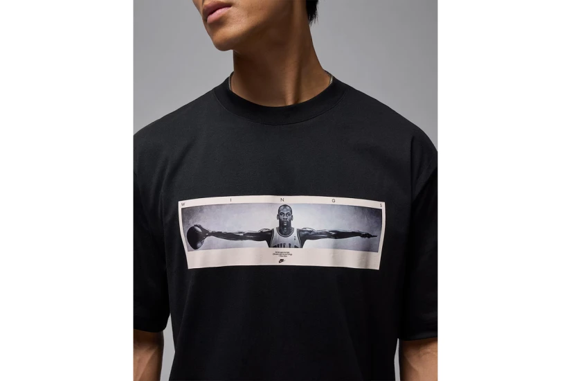 Jordan Wings Photo Ανδρικό Κοντομάνικο T-Shirt Μαύρο
