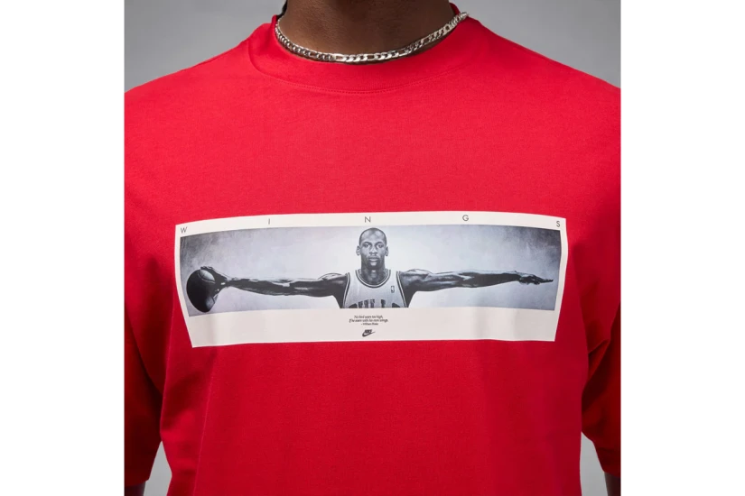 Jordan Wings Photo Ανδρικό Κοντομάνικο T-Shirt Κόκκινο