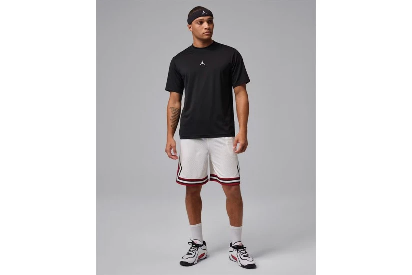 Jordan Diamond Dri-FIT Ανδρική Μπασκετική Βερμούδα Λευκή, Κόκκινη