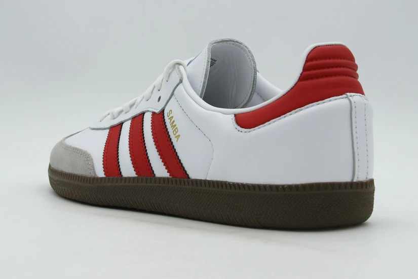 Adidas Originals Samba OG Ανδρικά Sneakers Λευκά, Κόκκινα, Γκρι, Καφέ