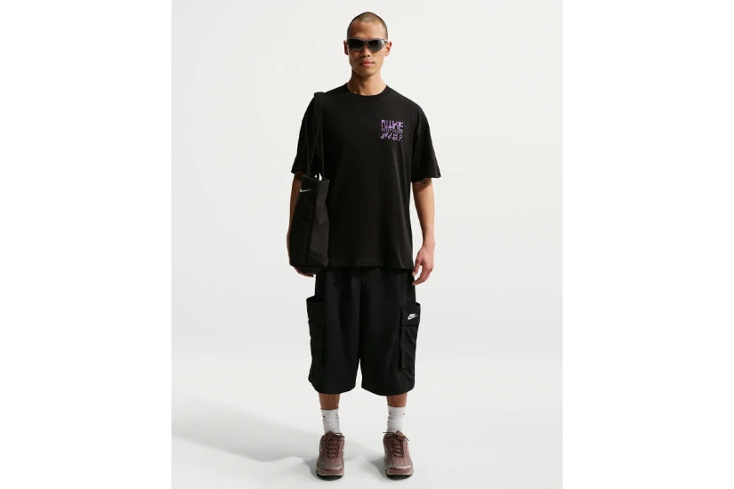 Nike Sportswear Ανδρικό Κοντομάνικο T-Shirt Μαύρο, Μωβ