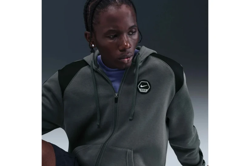 Nike Sportswear Club Fleece Ανδρική Ζακέτα με Κουκούλα Γκρι, Μαύρη