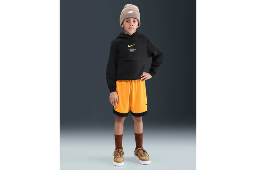 Nike Sportswear Club Fleece Παιδικό Φούτερ με Κουκούλα Μαύρο