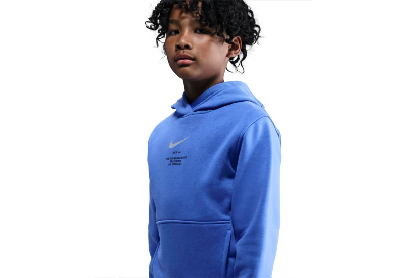Nike Sportswear Club Fleece Παιδικό Φούτερ με Κουκούλα Μπλε