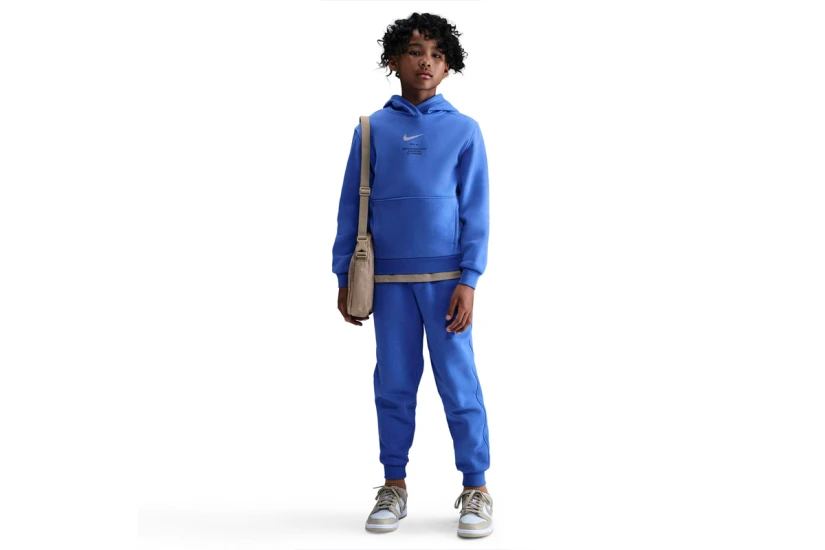 Nike Sportswear Club Fleece Παιδικό Φούτερ με Κουκούλα Μπλε