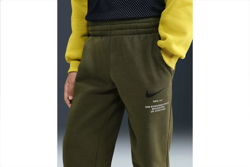 Nike Sportswear Fleece Ανδρικό Παντελόνι Φόρμας Χακί