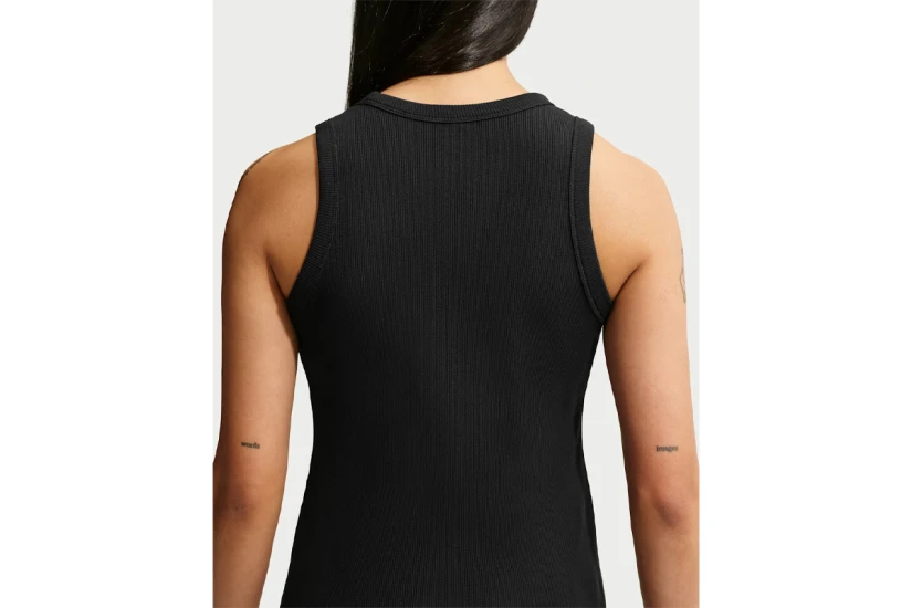 Nike Sportswear Tight Ribbed Γυναικεία Αμάνικη Μπλούζα Μαύρη