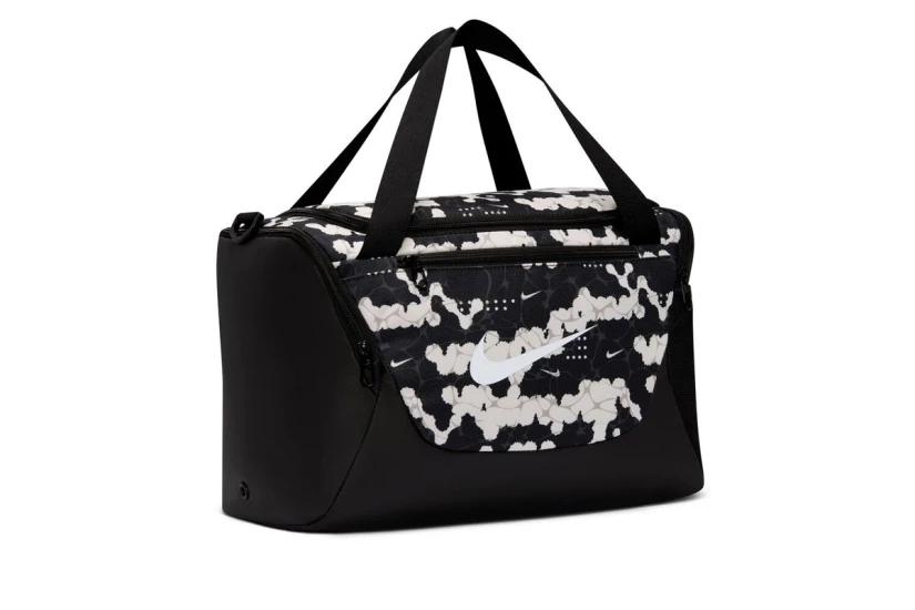 Nike Brasilia All Over Print Αθλητικός Σάκος Μαύρος, Εκρού 24L