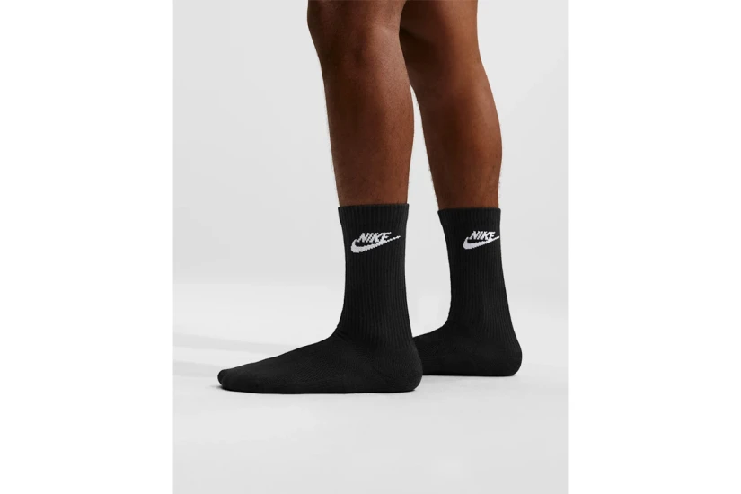 Nike Everyday Elevated Κάλτσες μέχρι τη Γάμπα Μαύρες 3 Ζευγάρια