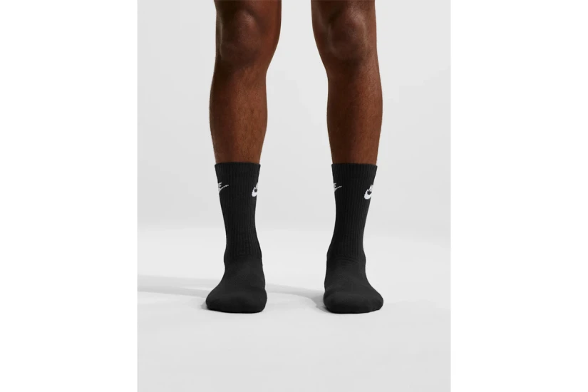 Nike Everyday Elevated Κάλτσες μέχρι τη Γάμπα Μαύρες 3 Ζευγάρια