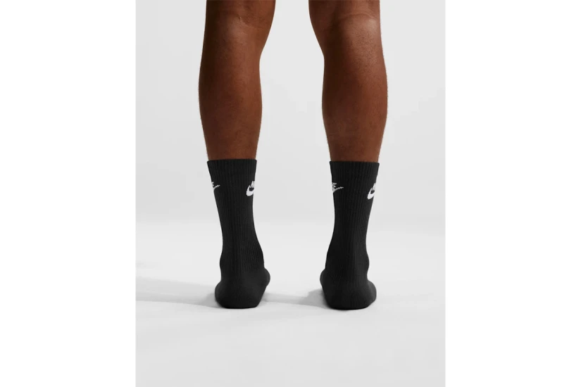 Nike Everyday Elevated Κάλτσες μέχρι τη Γάμπα Μαύρες 3 Ζευγάρια