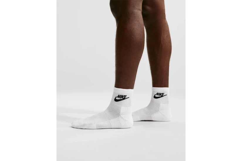 Nike Everyday Elevated Unisex Κοντές Κάλτσες Λευκές 3 Ζευγάρια