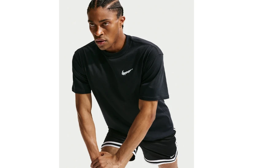 Nike Basketball Ανδρικό Κοντομάνικο T-Shirt Μαύρο, Λευκό, Γκρι