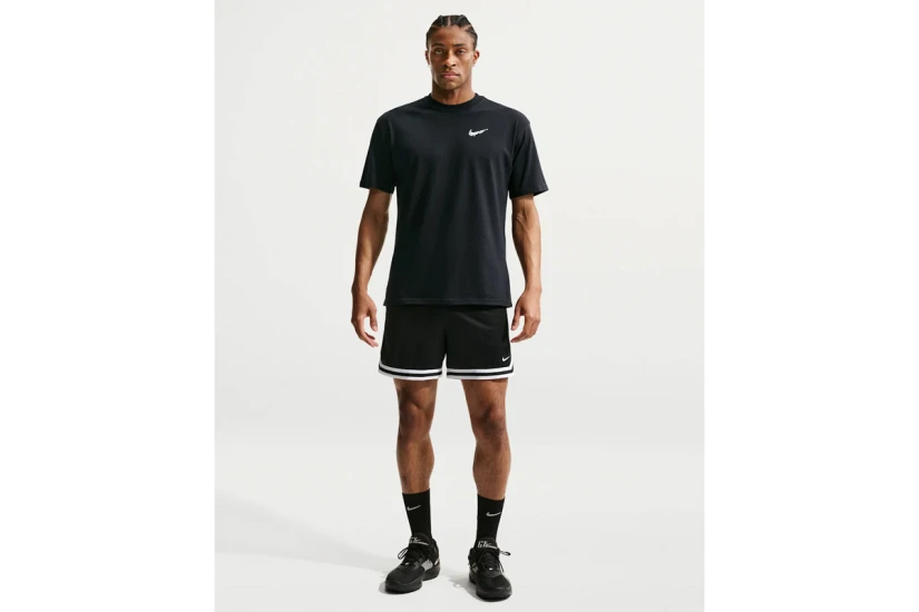Nike Basketball Ανδρικό Κοντομάνικο T-Shirt Μαύρο, Λευκό, Γκρι