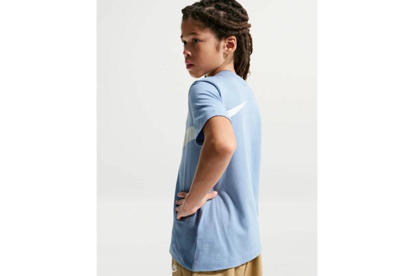 Nike Sportswear Club Παιδικό Κοντομάνικο T-Shirt Σιέλ, Λευκό