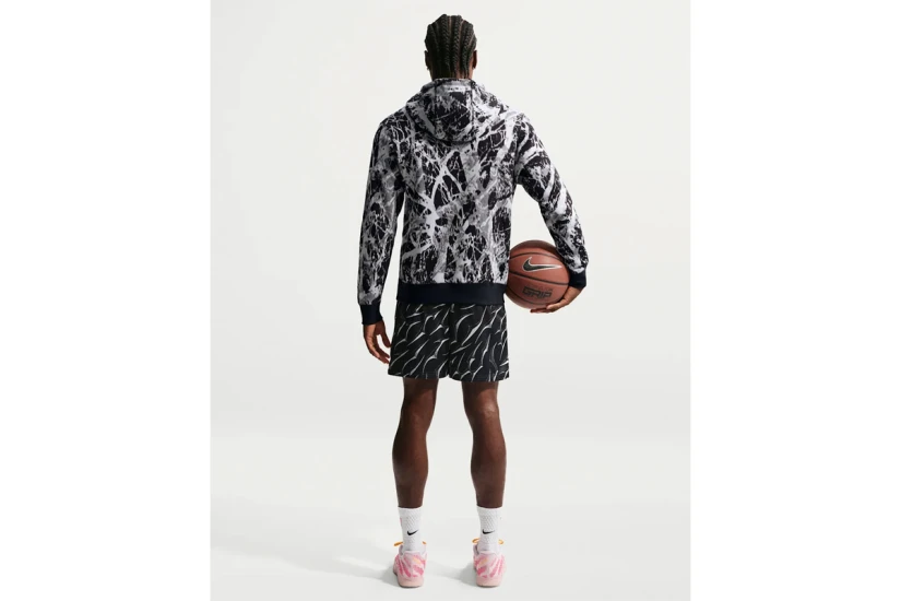 Nike Club Ja Basketball Ανδρικό Φούτερ με Κουκούλα Μαύρο, Γκρι Ανοιχτό