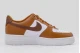 Nike Air Force 1 07 Unisex Sneakers Λευκά, Καφέ
