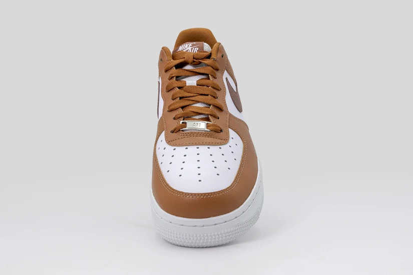 Nike Air Force 1 07 Unisex Sneakers Λευκά, Καφέ